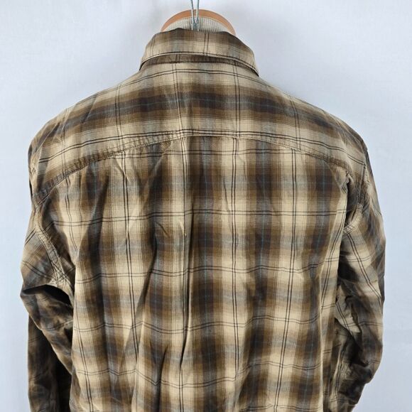 Orvis Trout Bum Shirt Men's Large Brown Plaid Button Down Long Sleeve - Picture 3 of 16